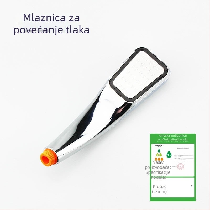 Tuš glava s povećanim tlakom i elektroplatiranim završetkom, velik protok, ručna
