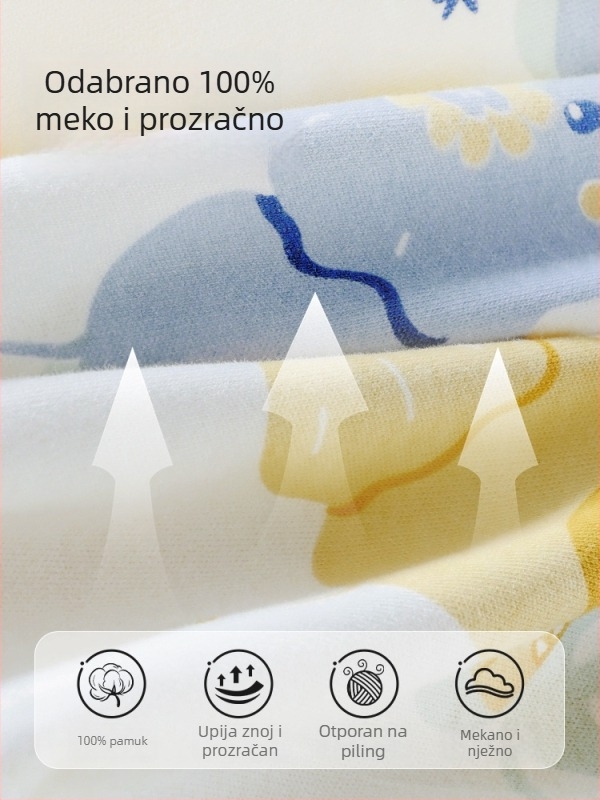 Belleptide Dječji jesenski set: pamuk gornji dio i donji dio, unisex, životinjski uzorak, za uzrast 1–3 godine