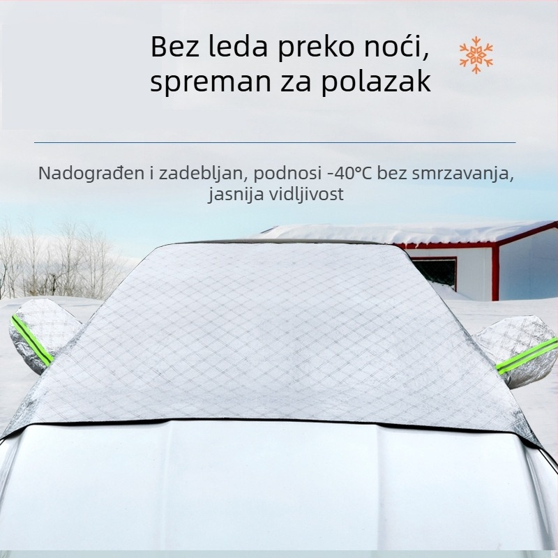 Univerzalno pokrivalo za prednje staklo automobila za snijeg – aluminijska folija, protiv smrzavanja, zimsko pokrivalo za vjetrobran, debelo