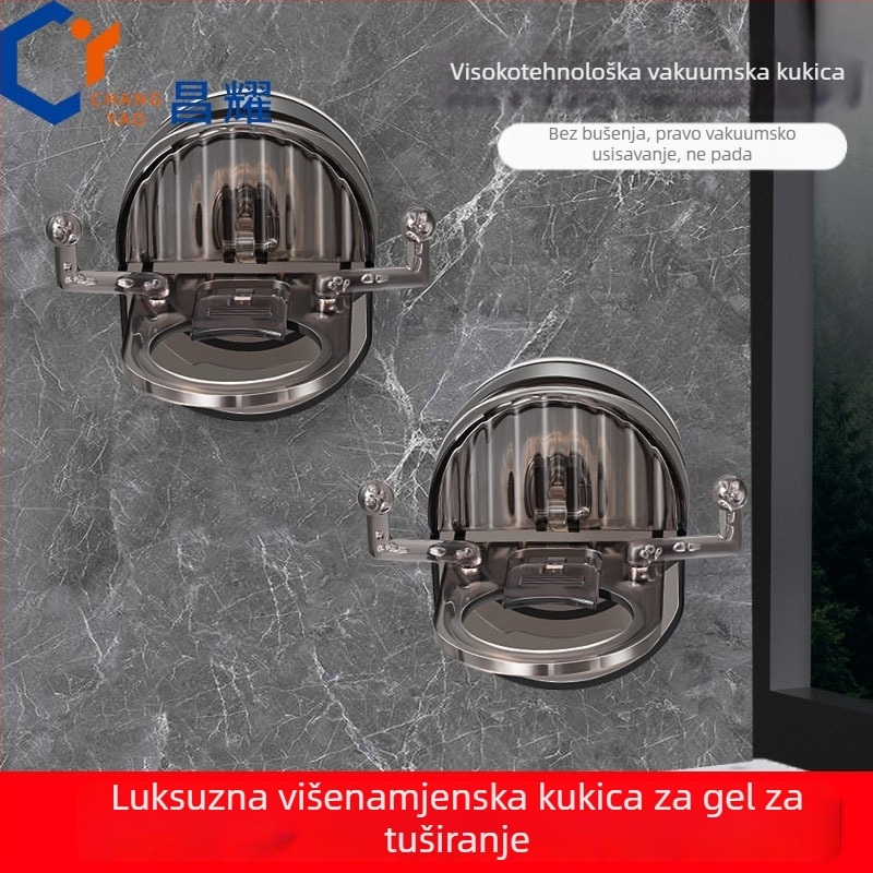 Višefunkcionalna kuka za zid s usisnom čašom i policom za gel za tuširanje i kuhinjski deterdžent