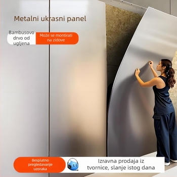 Integrirani zidni panel od vlakana bambusovog drveta, zidni panel od kameno-plastike, zidni pričvršćivački panel, samostojeći dekorativni plafonski panel, furnirana pozadina zida