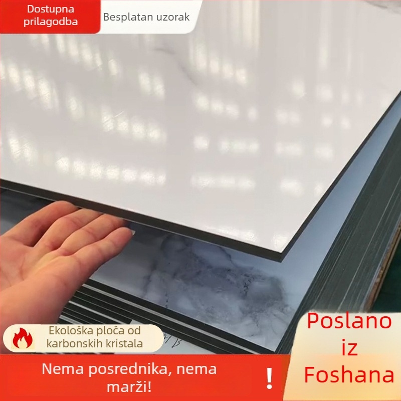 Panel za zid od vlakna bambusa s karbonskim kristalima za unutarnju dekoraciju, plosnat, 1220×2440×5 mm