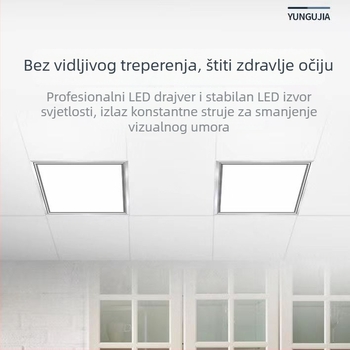 Integrirani LED panel na stropu za kuhinju i kupaonicu, aluminijska legura kućište, dimenzije 30x30 cm ili 30x60 cm, 6500K, 800–4000 lm