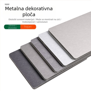 Metalni furnir panel od bambusovog ugljena s vlaknima drveta, ogledni panel, zidni panel s ugljen kristalom, brušeni strop i drveni obloga