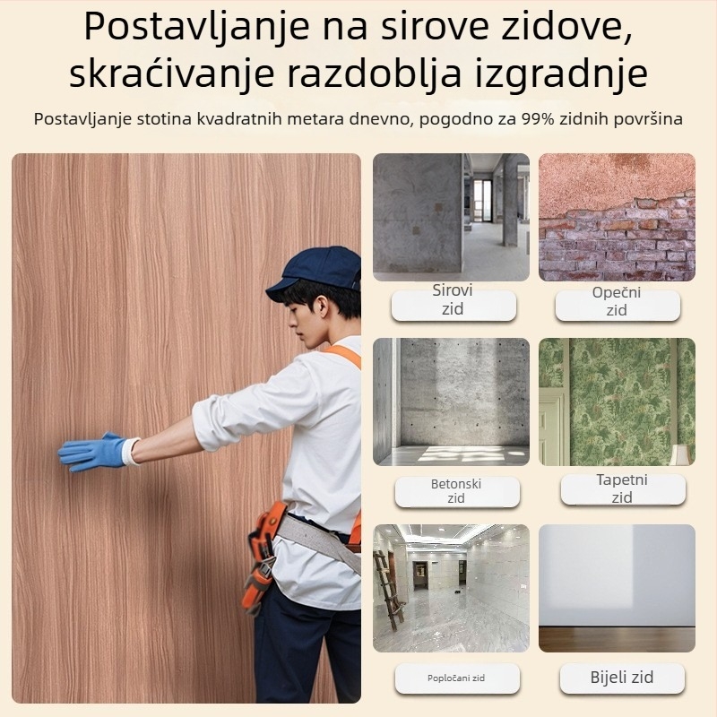 Zidni paneli od vlakana bambusa s brzim klips sustavom, dekorativni i zaštitni paneli za zid
