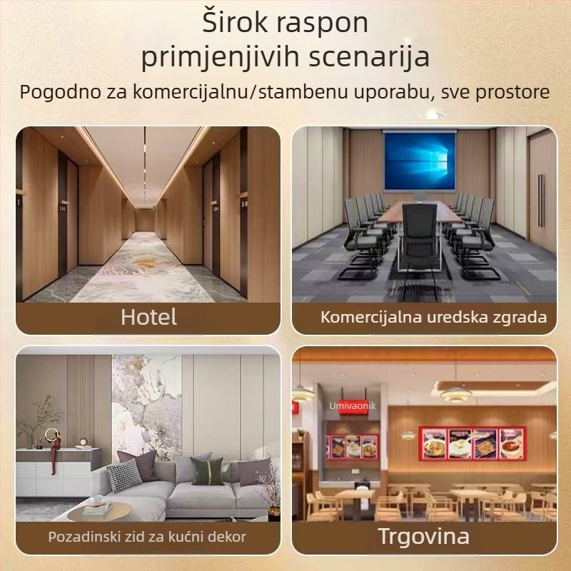 Zidni paneli od vlakana bambusa s brzim klips sustavom, dekorativni i zaštitni paneli za zid