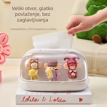 Višenamjenska stolna kutija za maramice s prikazom i pohranom