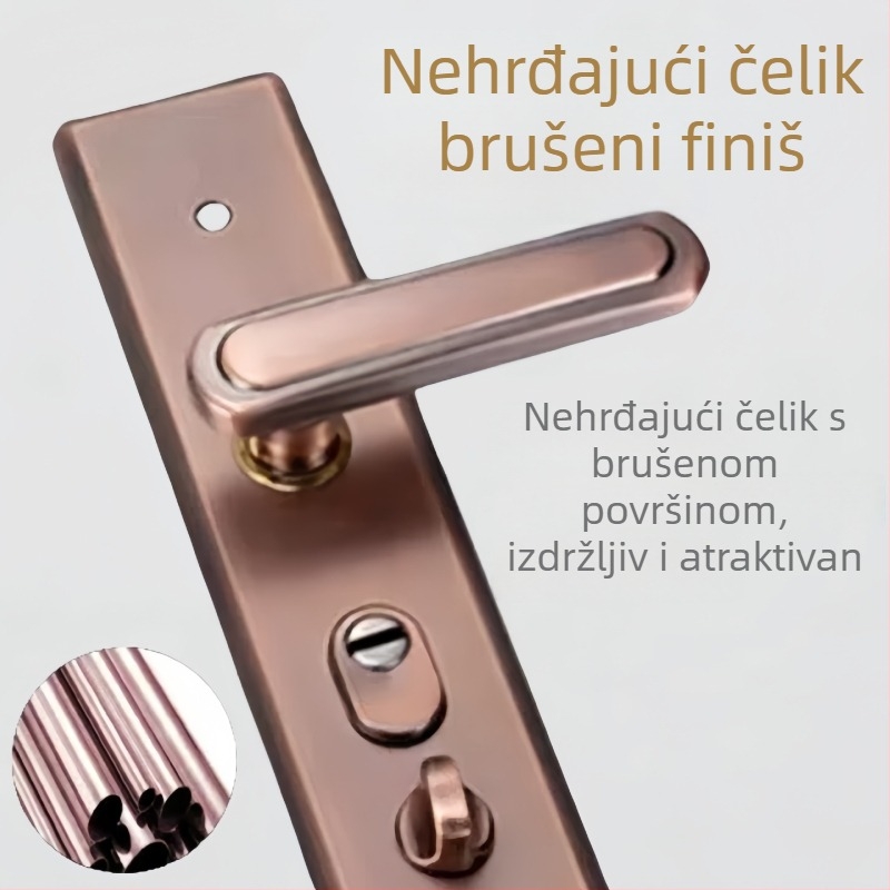 Drška za vrata s zaštitom od provale za kućnu upotrebu, debeli panel, dvostruka zaštita od provale, višenamjenski podesivi držač vrata