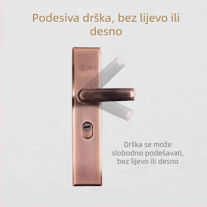 Drška za vrata s zaštitom od provale za kućnu upotrebu, debeli panel, dvostruka zaštita od provale, višenamjenski podesivi držač vrata