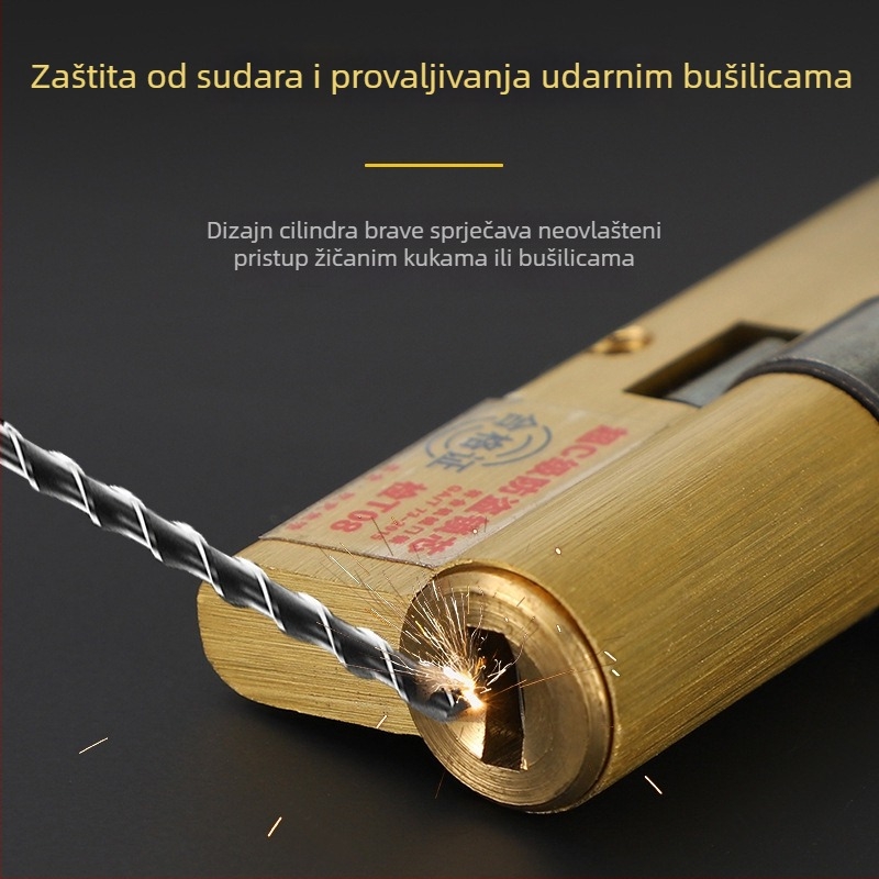 Unutarnji cilindar brave za vrata od bakra, model Super C-Class Blade Small 70