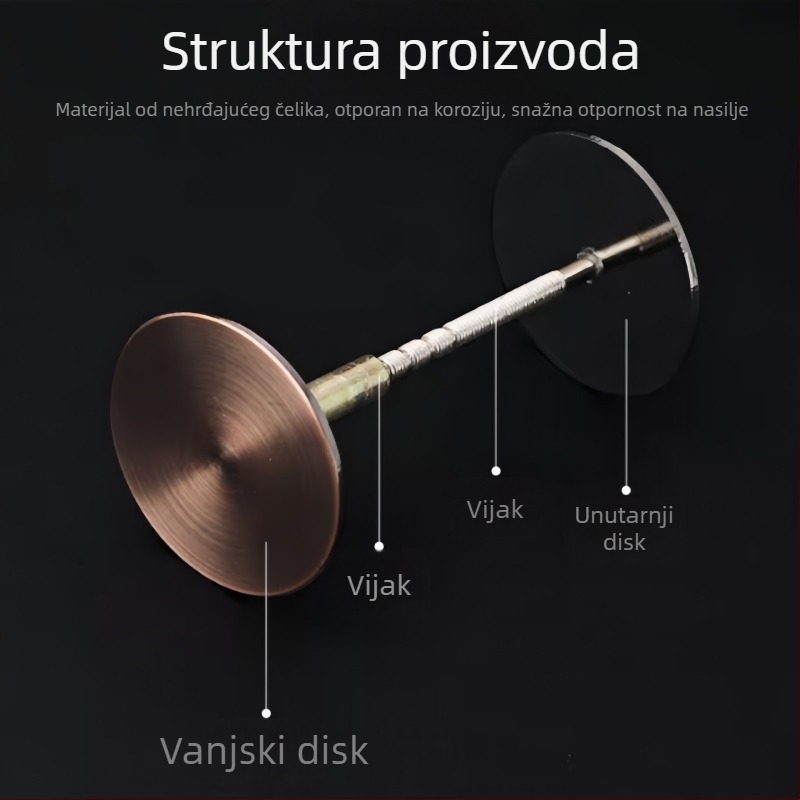 Prilagodljivi poklopac za otvor na vratima od nehrđajućeg čelika, dekorativna kapica za kukicu