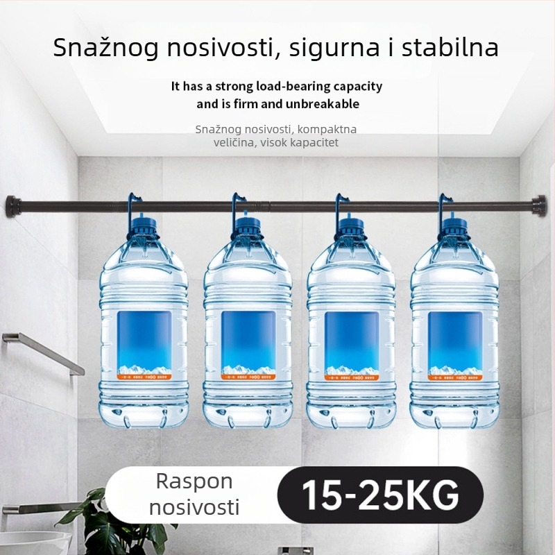 Teleskopna šipka od nehrđajućeg čelika za kupaonice zavjese, zavjese za vrata i šipka za odjeću u garderobi