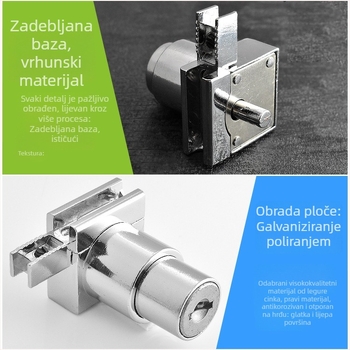 Little Doctor 308 Staklena klizna brava za vitrine i staklene ormariće