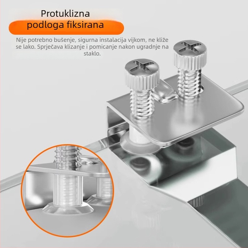 Kombinacijska brava bez bušenja za staklena i aluminijska vrata, klizna brava za ormariće i izložbene vitrine
