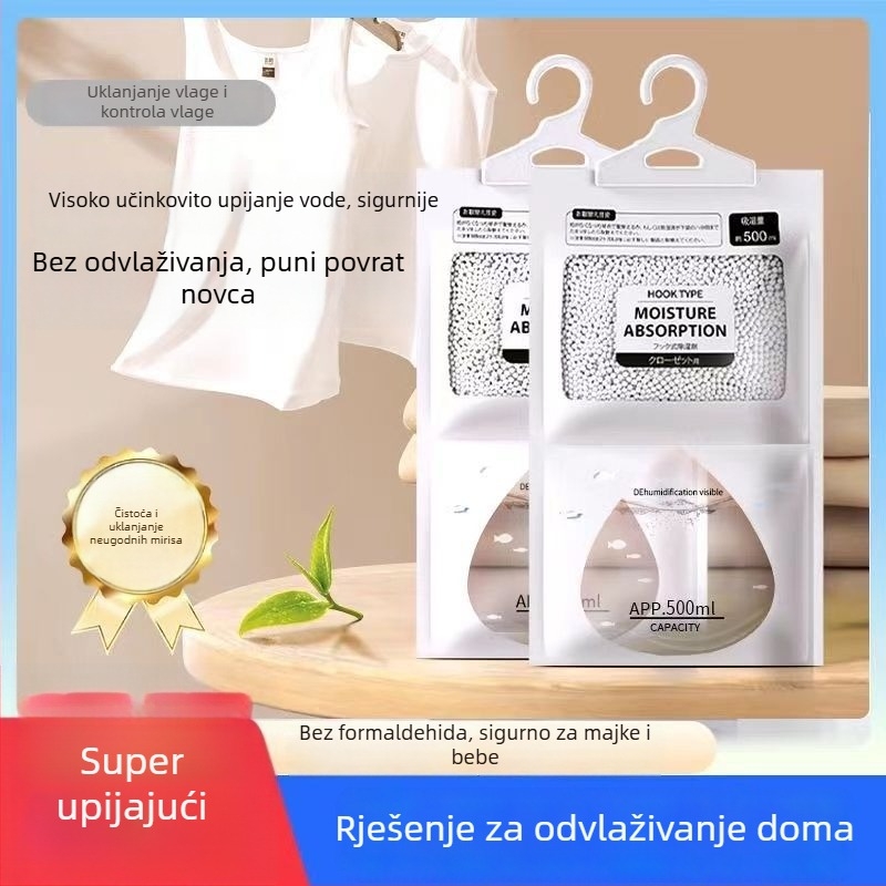Vješalna vrećica za odvlaživanje za domove, apsorbira vlagu, sprječava plijesan, veliko pakiranje