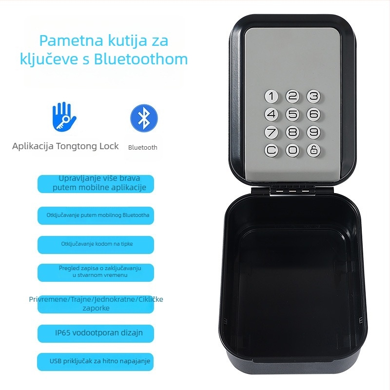 Pametna kutija za ključeve s lozinkom, za vanjsku upotrebu, vodootporna, Bluetooth