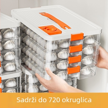Višeslojna kutija za skladištenje zamrznutih knedli, organizator hladnjaka, pladanj za knedle, brzo zamrzavanje i očuvanje svježine
