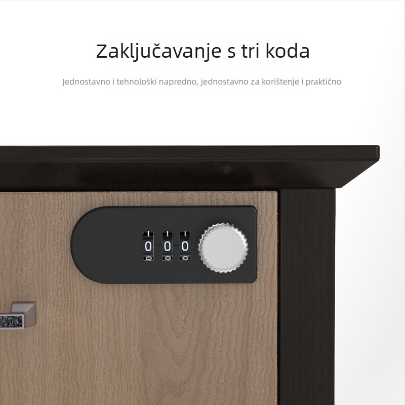 Arhivski ormar od aluminijske legure sa zaključavanjem otiska prsta i lozinkom, jednokrilni ili dvokrilni, mehanizam okretne jezičice