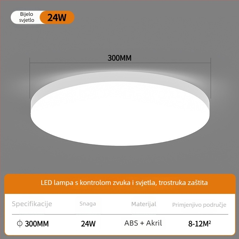 LED stropna svjetiljka sa senzorom i glasovnim upravljanjem – za hodnik, stepenice i ulaz