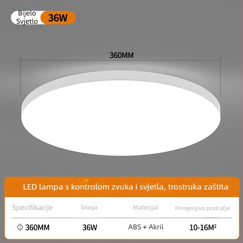 LED stropna svjetiljka sa senzorom i glasovnim upravljanjem – za hodnik, stepenice i ulaz