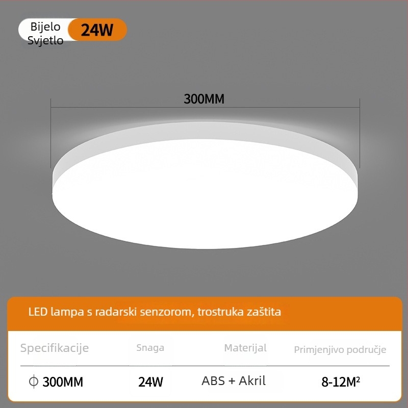 LED stropna svjetiljka sa senzorom i glasovnim upravljanjem – za hodnik, stepenice i ulaz