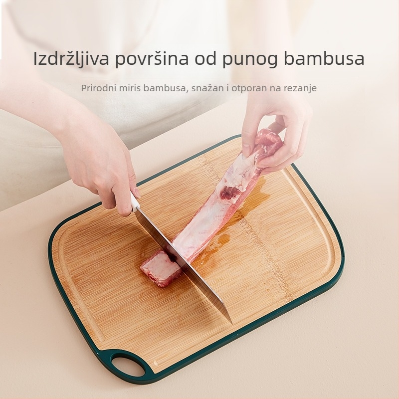 Dvostruka daska za rezanje od bambusa, kuhinja, mala veličina