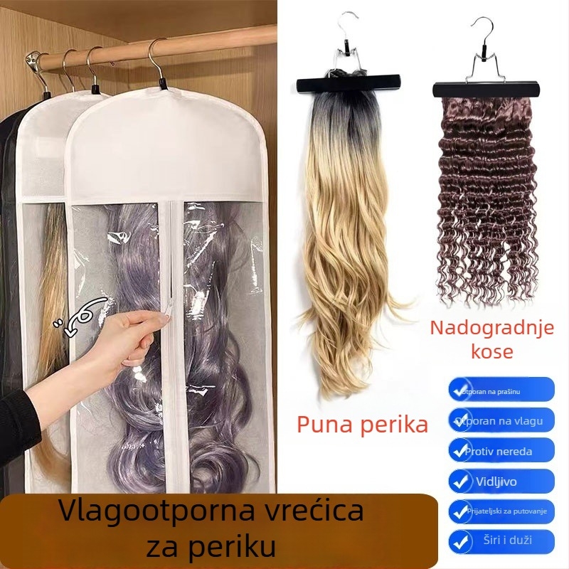 Organizator za pohranu perika s zaštitnim pokrovom od prašine, prenosni za cosplay i putovanja
