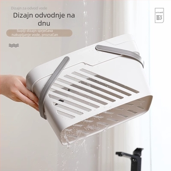 Younai plastična košara za kupaonicu i dom, košarica za odvod predmeta za tuširanje, prijenosna košara za pohranu