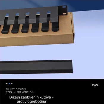 1U Metalni regač za upravljanje kabelima, 12/16/24 slotovi, teški dizajn