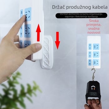 Držač za zidnu utičnicu i organizator kablova za ruter, bez bušenja
