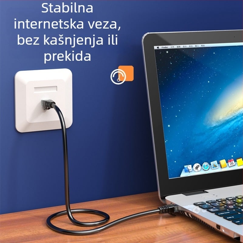 RXIX Luoxi CAT6A Gigabit Ethernet kabel za kućnu upotrebu, 20 m produženje, uvijeni parovi, RJ-45 konektori