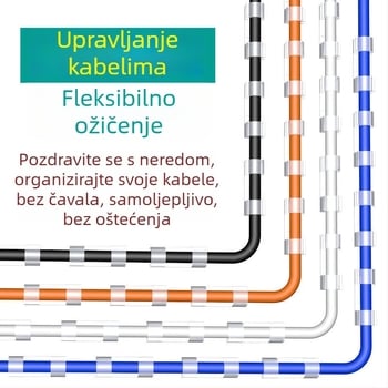 Samoljepljivi organizator kablova – klipsa za kabelske žice