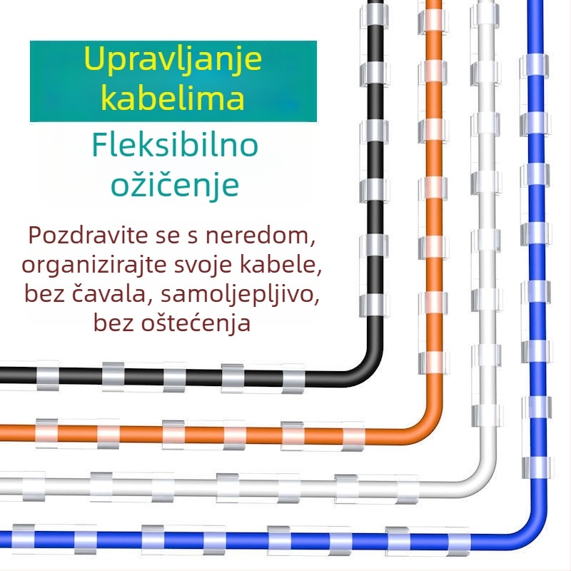 Samoljepljivi organizator kablova – klipsa za kabelske žice
