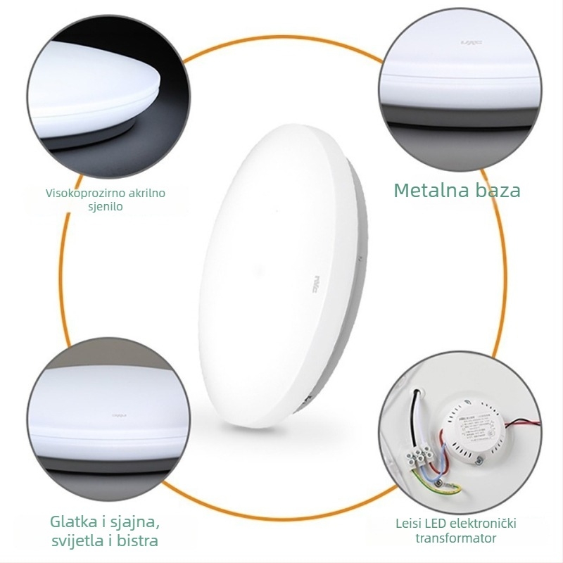 LED kružno stropno svjetlo za balkon i spavaću sobu, moderni minimalistički dizajn, pogodno za hodnike