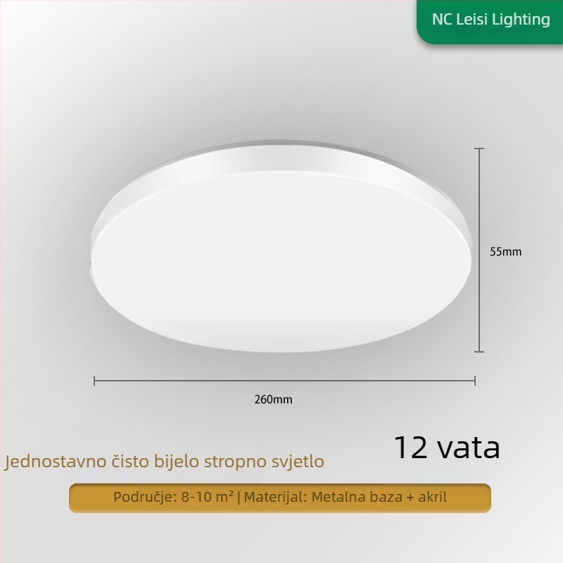 LED kružno stropno svjetlo za balkon i spavaću sobu, moderni minimalistički dizajn, pogodno za hodnike