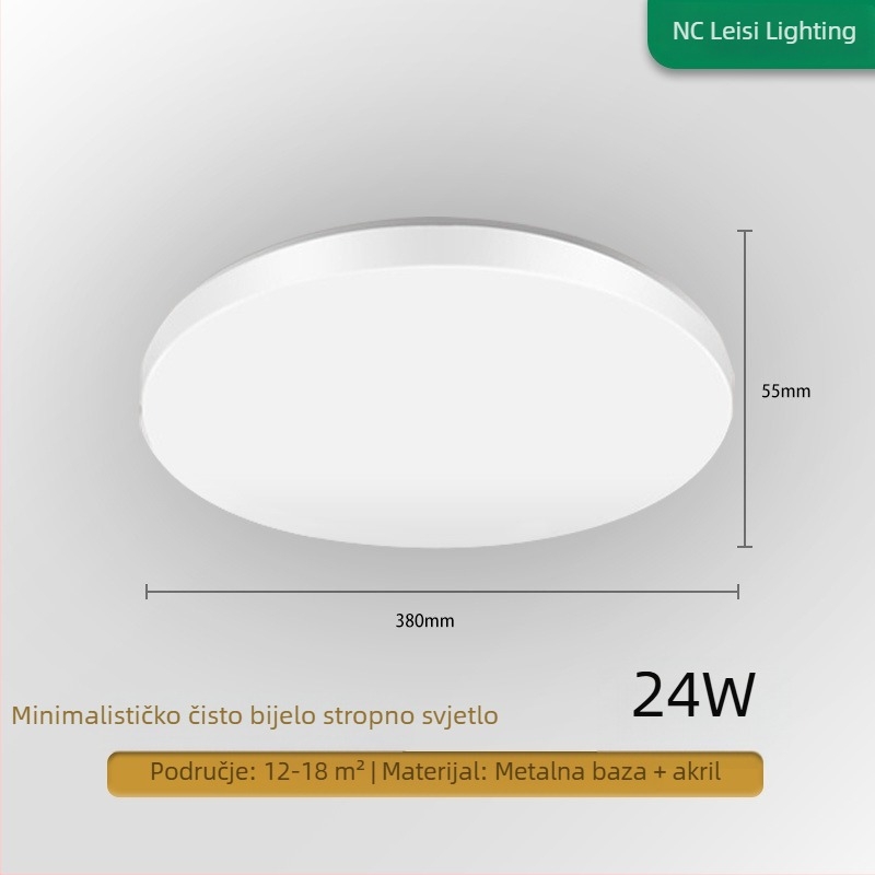 LED kružno stropno svjetlo za balkon i spavaću sobu, moderni minimalistički dizajn, pogodno za hodnike