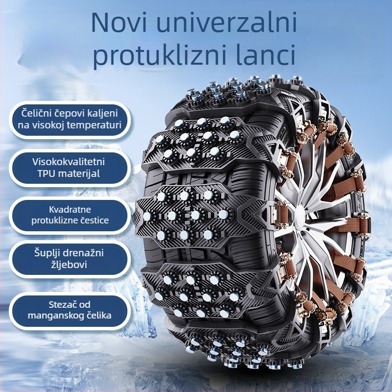 Univerzalne gumene anti-klizne lančane za gume za automobile i SUV
