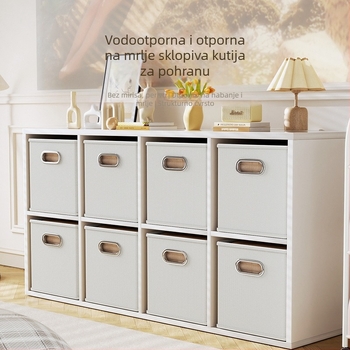 Kockasta kutija za pohranu za spavaću sobu i garderobu, sklopiva kutija za odlaganje sitnica, kutija za pohranu za knjižnicu i policu