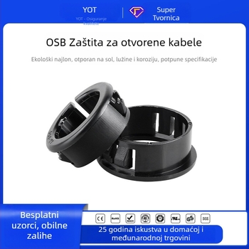 OSB otvoreni tip zaštite kablova, crna najlonska plastika, kabelska petlja i klipsa za pričvršćivanje kućišta razvodne kutije
