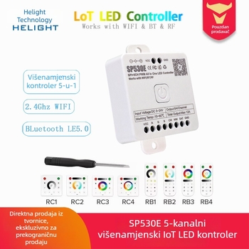 SP530E Višefunkcionalni IoT LED kontroler s dualnim načinom glavnog čipa za pametan dom, upravljanje putem aplikacije