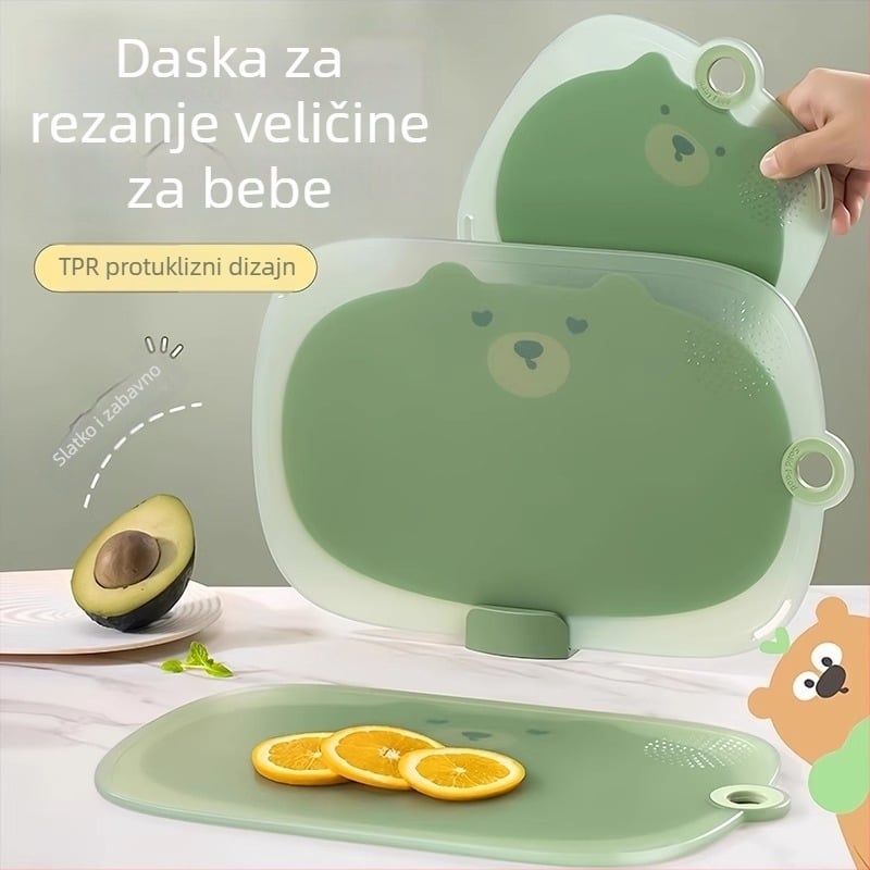 Domaća protuklizna daska za rezanje, otporna na plijesan, mini daska za voće i dječju hranu