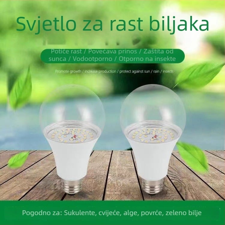 LED svjetlo za uzgoj biljaka s punim spektromom, unutarnje osvjetljenje – zelene biljke i sukulenti
