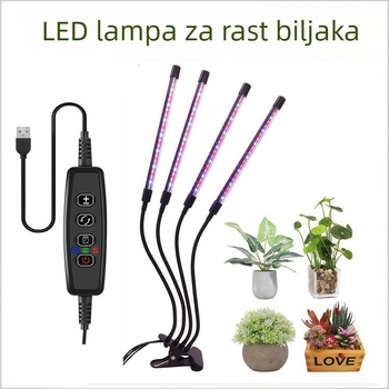 LED rasvjetna lampa za rast biljaka, puni spektar, s tajmerom, za sadnice, sukulente i cvijeće