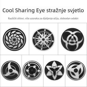(2,5–3 inča) Rotirajuće LED svjetlo za motocikl s RGB unutarnjom lećom i integriranim stražnjim svjetlom