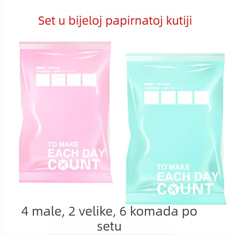 DR.STORAGE 6-dijelni set vakuum vreća za odjeću, vodootporni, prenosni, rolni dizajn