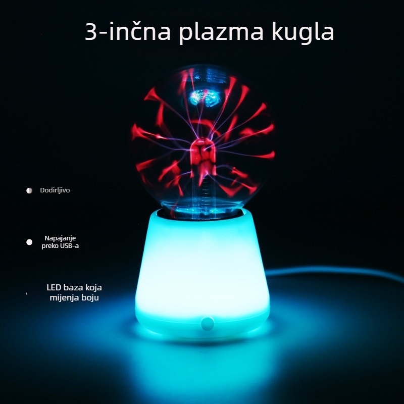 USB iona kugla noćna svjetiljka s dodirnim senzorom — elektrostatna magična kugla za ambijentalno osvjetljenje