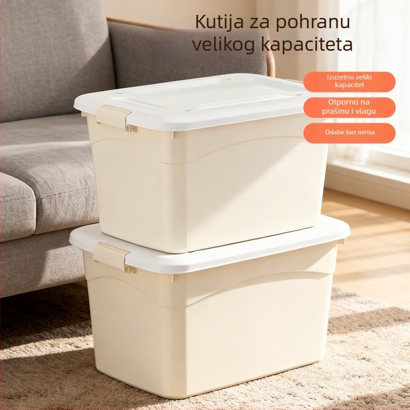 Ekstra velika kutija za skladištenje deka, igračaka i odjeće – plastična kutija za organizaciju ormara