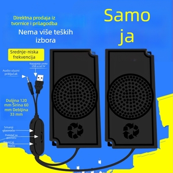 ERQU Pojačalo i Kućište Zvučnika, 12060, USB 5V Napajanje, Multimedijalni Zvučnik 8Ω/4Ω 3W