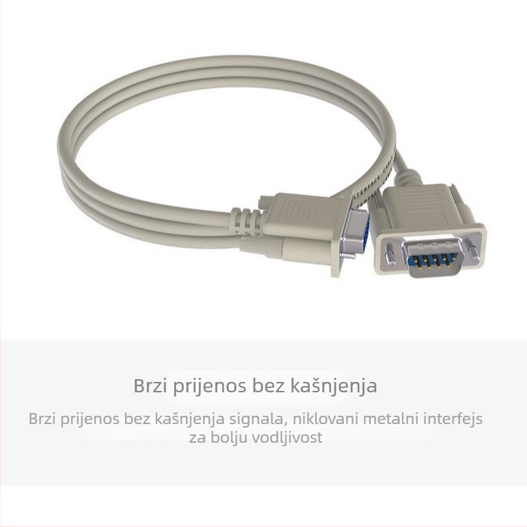 DB9 RS232 serijski kabel, duljine 1,5 m, muški–ženski, za PC, monitor, projektor, set-top box