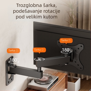 Univerzalni zidni nosač za TV i LCD monitor, rotirajući i proširivi rameni